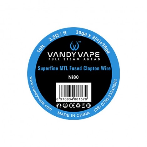 Vandy Vape Superfine MTL Fused Clapton Wire 3.50 Ω (10 Feet)